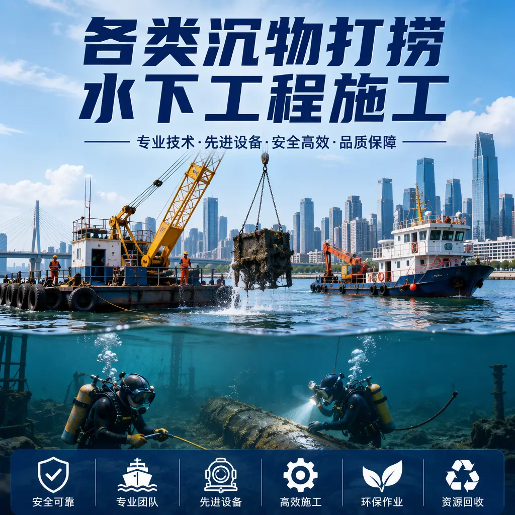 东宁各类沉物打捞，水下工程施工